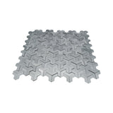 Selbstklebende Mosaikpaneele | Trifold 3D Silber | 30,3×28 cm | Metall
