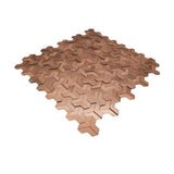Selbstklebende Mosaikpaneele | Trifold 3D Kupfer | 30,3×28 cm | Metall
