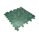 Selbstklebende Mosaikfliesen Metall | Trifold 3D Dunkelgrün | 30,3×28 cm | Küche, Bad & WC