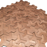Selbstklebende Mosaikpaneele | Trifold 3D Kupfer | 30,3×28 cm | Metall