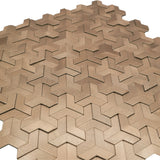 Selbstklebende Mosaikfliesen Metall | Trifold 3D Natur | 30,3×28 cm | Küche, Bad & WC