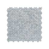 Selbstklebende Mosaikfliesen Metall | Pentagon 3D Silber | 28,2×28,2 cm | Küche, Bad & WC