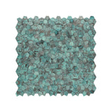 Selbstklebende Mosaikfliesen Metall | Pentagon 3D Patina Kupfer | 28,2×28,2 cm | Küche, Bad & WC