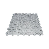 Selbstklebende Mosaikfliesen Metall | Pentagon 3D Silber | 28,2×28,2 cm | Küche, Bad & WC