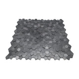 Selbstklebende Mosaikfliesen Metall | Pentagon 3D Anthrazit | 28,2×28,2 cm | Küche, Bad & WC
