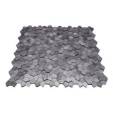 Selbstklebende Mosaikpaneele | Pentagon 3D Grau | 28,2×28,2 cm | Metall