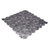 Selbstklebende Mosaikpaneele | Pentagon 3D Grau | 28,2×28,2 cm | Metall