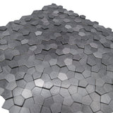 Selbstklebende Mosaikpaneele | Pentagon 3D Anthrazit | 28,2×28,2 cm | Metall