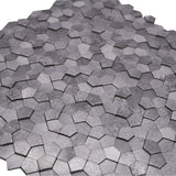Selbstklebende Mosaikpaneele | Pentagon 3D Grau | 28,2×28,2 cm | Metall
