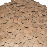 Selbstklebende Mosaikfliesen Metall | Pentagon 3D Lachs | 28,2×28,2 cm | Küche, Bad & WC