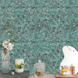 Selbstklebende Mosaikpaneele | Pentagon 3D Patina Kupfer | 28,2×28,2 cm | Metall