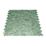 Selbstklebende Mosaikfliesen Metall | Mini Hexagon 3D Pastellgrün | 29,8×30,7 cm | Küche, Bad & WC