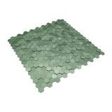 Selbstklebende Mosaikfliesen Metall | Mini Hexagon 3D Pastellgrün | 29,8×30,7 cm | Küche, Bad & WC