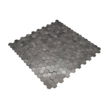Selbstklebende Mosaikpaneele | Mini Hexagon 3D Anthrazit | 29,8×30,7 cm | Metall