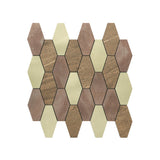 Selbstklebende Mosaikfliesen Metall | Picket Braun | 30×30 cm | Küche, Bad & WC