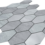 Selbstklebende Mosaikpaneele | Picket Silber | 30×30 cm | Metall