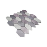 Selbstklebende Mosaikfliesen Metall | Picket Mauve | 30×30 cm | Küche, Bad & WC