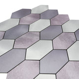 Selbstklebende Mosaikfliesen Metall | Picket Mauve | 30×30 cm | Küche, Bad & WC