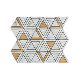 Selbstklebende Mosaikpaneele | Dreieck Gold | 28,7×33,1 cm | Metall