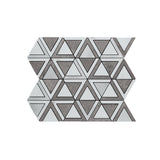 Selbstklebende Mosaikfliesen Metall | Dreieck Grau | 28,7×33,1 cm | Küche, Bad & WC