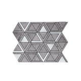 Selbstklebende Mosaikpaneele | Dreieck Grau | 28,7×33,1 cm | Metall