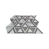 Selbstklebende Mosaikfliesen Metall | Dreieck Grau | 28,7×33,1 cm | Küche, Bad & WC