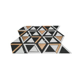 Selbstklebende Mosaikpaneele | Dreieck Schwarz | 28,7×33,1 cm | Metall
