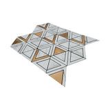 Selbstklebende Mosaikfliesen Metall | Dreieck Gold | 28,7×33,1 cm | Küche, Bad & WC