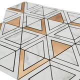 Selbstklebende Mosaikfliesen Metall | Dreieck Gold | 28,7×33,1 cm | Küche, Bad & WC