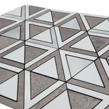 Selbstklebende Mosaikpaneele | Dreieck Grau | 28,7×33,1 cm | Metall