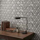 Selbstklebende Mosaikpaneele | Dreieck Grau | 28,7×33,1 cm | Metall