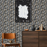 Selbstklebende Mosaikfliesen Metall | Dreieck Schwarz | 28,7×33,1 cm | Küche, Bad & WC