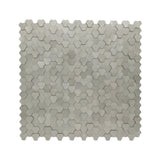 Selbstklebende Mosaikfliesen Metall | Dreipass 3D Silber | 30,5×29,6 cm | Küche, Bad & WC