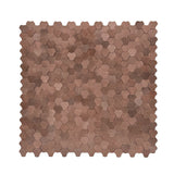 Selbstklebende Mosaikfliesen Metall | Dreipass 3D Kupfer | 30,5×29,6 cm | Küche, Bad & WC