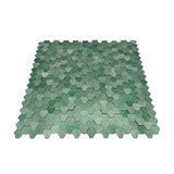 Selbstklebende Mosaikpaneele | Dreipass 3D Dunkelgrün | 30,5×29,6 cm | Metall
