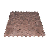 Selbstklebende Mosaikfliesen Metall | Dreipass 3D Kupfer | 30,5×29,6 cm | Küche, Bad & WC