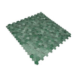 Selbstklebende Mosaikfliesen Metall | Dreipass 3D Dunkelgrün | 30,5×29,6 cm | Küche, Bad & WC