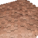 Selbstklebende Mosaikfliesen Metall | Dreipass 3D Kupfer | 30,5×29,6 cm | Küche, Bad & WC