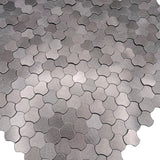 Selbstklebende Mosaikfliesen Metall | Dreipass 3D Anthrazit | 30,5×29,6 cm | Küche, Bad & WC