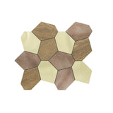 Selbstklebende Mosaikfliesen Metall | Polygon Gold | 30×26,2 cm | Küche, Bad & WC