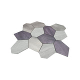 Selbstklebende Mosaikpaneele | Polygon Grau | 30×26,2 cm | Metall