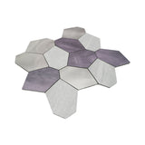Selbstklebende Mosaikpaneele | Polygon Grau | 30×26,2 cm | Metall