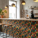 Holz Wandverkleidung Dark Pine Mosaik-Look 3D | 30×30 cm