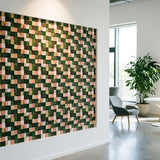 Holz Wandverkleidung Rich Pine Mosaik-Look 3D | 30×30 cm