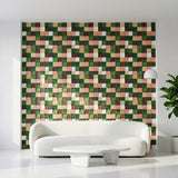 Holz Wandverkleidung Rich Pine Mosaik-Look 3D | 30×30 cm