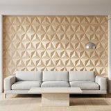 Holz Wandverkleidung Rubberwood XL Mosaik-Look 3D | 30×35 cm