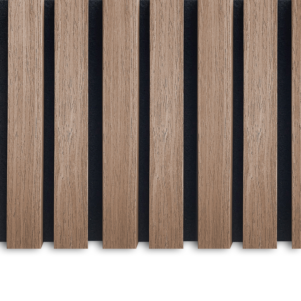Akustikpaneele Mokka | XL 300 cm x 60 cm | Dreiseitig Echtholzfurnier
