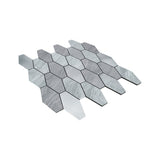 Selbstklebende Mosaikfliesen Metall | Picket Silber | 30×30 cm | Küche, Bad & WC