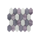 Selbstklebende Mosaikfliesen Metall | Picket Mauve | 30×30 cm | Küche, Bad & WC