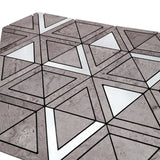 Selbstklebende Mosaikfliesen Metall | Dreieck Grau Silber | 28,7×33,1 cm | Küche, Bad & WC